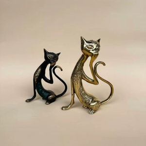 Elegant Animal Shape Metal Cat <b>Table</b> Centerpiece For Home Decoration With Stylish Designer Decorative Finish - Product Image 1