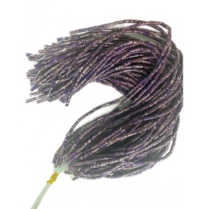 Tube de pierre précieuse naturelle violette, 1 pièce, perles en vrac, pour la fabrication de bijoux - Product Image 4