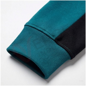 Sweat-shirt à capuche pour homme, couleur turquoise, manches longues, fermeture éclair sur le devant, poche cachée, couleur unie, respirant, coupe classique, vêtement d'automne - Product Image 6