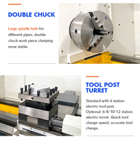 QK1335 Equipo Industrial de Corte de Metal, Torno de Roscado de Tubos CNC Horizontal de Precisión con Control Automático, Precio