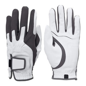 Gants de golf en cuir véritable respirant avec marqueur de balle, main gauche/droite, unisexe, imperméables, protection UV, vente en gros - Product Image 6