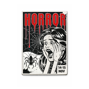 Cadeaux souvenirs de la société de cinéma, badges en métal émaillé personnalisés sur le thème des films d'horreur. - Product Image 1