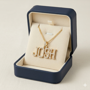 925 <b>Silver</b> Rhodium Plated Cursive <b>Initial</b> Letters Name <b>Pendants</b> Custom Iced Charm Necklace Lab Grown Diamond Personalized Trendy - Product Image 3