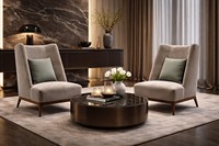 Fauteuil lounge à dossier haut Labus – Fauteuil d'appoint moderne et luxueux pour hôtel et salon |   Chaise design à dossier haut