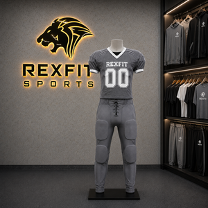 Ensemble de maillot et pantalon de football américain unisexe Rexfit, sublimé, respirant, en mesh, col en V, sans manches, évacuant l'humidité, élastique - Product Image 2