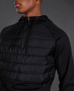 Veste polaire pour hommes de haute qualité imprimée sur mesure OEM Manteau d'hiver avec col à capuche Homme Rembourré Bulle Chaud Vêtements d'hiver en plein air - Product Image 1