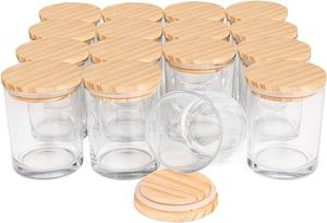 Clear Glass Canister Wooden Top Lid Bohemian Kitchen Storage <b>Jar</b> Food Organizer Container Coffee Tea Sugar <b>Cookies</b> Snacks - Product Image 5