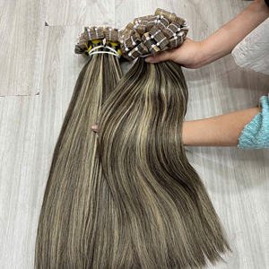 Cheveux Cambodgiens Bruts en Gros, Usine de Fabrication, Cheveux à Bandes Adhésives Marron Piano, Cheveux Vietnamiens Bruts Invisibles, Lots de Cheveux Humains Vierges Non Traités - Product Image 3