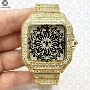 Reloj Charm Jewells para Hombre con Caja de Acero Inoxidable de 40 mm, Detalles de Diamantes, Botón de Presión, Cierre Oculto, Analógico Mecánico, 10 Bar - Product Image 4