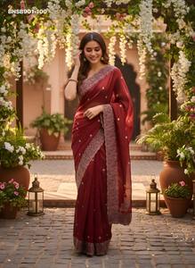 Collection Premium de vêtements de fête en soie fantaisie avec broderies - Fournisseur de collections de saris et de blouses de Surat, exportateur de mode féminine. - Product Image 5