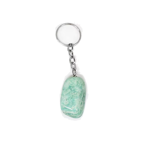 Llavero de cristal de alta calidad, llavero de amazonita pulida, llavero de piedra natural, regalos para mujeres, mayorista de llaveros - Product Image 3