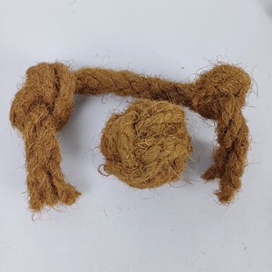 Handmade Coconut Fiber Rope Dog Chew Toy Natural Knots Durable Indoor Pet Toy Simple Style Manual Operation Made in Vietnam - Product Image 6