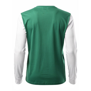 เสื้อยืดคอกว้างแขนยาวผู้ชาย ผ้าถักโพลีเอสเตอร์ผสมคอตตอน 100% ทรงปกติ สวมใส่สบายๆ เสื้อยืดคอกว้างผู้ชาย - Product Image 6
