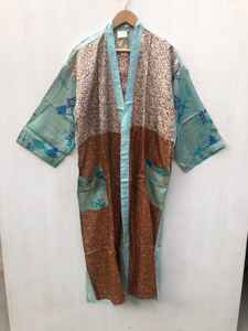 Cómodo Kimono Tradicional Indio de Seda para Mujer, Túnica Vintage Boho, Vestido Largo de Maternidad con Cinturón Sexy, Precio al por Mayor - Product Image 4