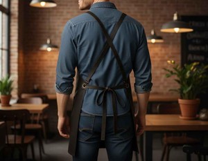 Tablier en cuir véritable avec boucles antiques, protection anti-odeur, style décontracté, matériau de qualité professionnelle pour artisans LPN-0293 - Product Image 4