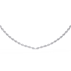 Tennis <b>Necklace</b> Pear Cut Lab Grown Diamond Accents in an Elegant Teardrop Setting <b>Necklace</b> For Woman In 10K 14K 18K White Gold - Product Image 2