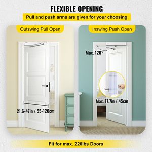 Apriporta Automatico 100-240V Capacità Massima 220 libbre Operatore per Porte a Battente con 2 Telecomandi Wireless e Tastiera 2 E - Product Image 3