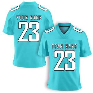 Jersey de Fútbol Americano Personalizado Verde Oliva, Cuello en V, Uniforme de Equipo, Marca Privada OEM, Nombre y Número Personalizados, Sublimación, Venta al Por Mayor - Product Image 2