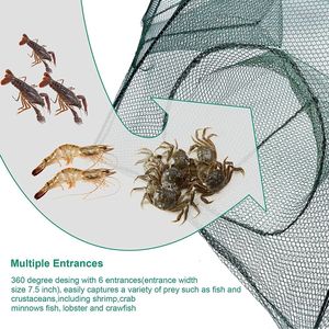 Nueva trampa de acuicultura plegable para pesca, Red de cangrejo, Crawdad, camarón, pececillo y jaula de inmersión, para fundición de cebo - Product Image 2