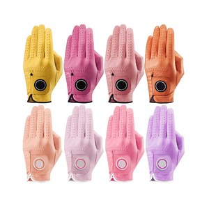 Hotest OEM Design Golf Accessories for Men Gloves Golf Leather Glove Carbretta Brown White Golf Gloves - Product Image 2