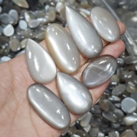 Lote de Cabujones de Piedra Lunar Gris Natural, Lote de Gemas de Formas Mixtas y Tamaños Variados para la Creación de Joyas