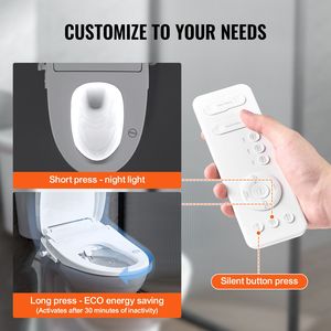 Sedile WC Elettrico Intelligente con Bidet Integrato, Telecomando, Forma Quadrata, Funzione Chiusura Ammortizzata, Migliora i WC Esistenti, Design Allungato - Product Image 4