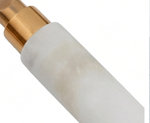 Épandeur et coupe-fromage en acier inoxydable avec tête dorée et manche en marbre, parfait pour les mariages, les fêtes et l'utilisation en cuisine - Product Image 2