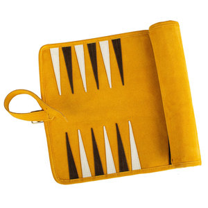 Portable Roll up <b>Backgammon</b> <b>Board</b> Set With Durable Waterproof Pu Leather Foldable Customizable Materials and Colors - Product Image 1