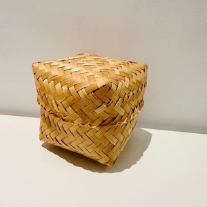 Circle storage box open weave lid basket <b>container</b> for gifting low price natural <b>bamboo</b> boxes - Product Image 6