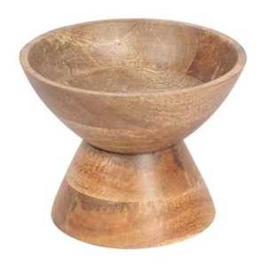 Soporte de Madera Artesanal Moderno con Rayas Blancas para Cuenco, Ecológico y Duradero para Camping, Frutas, Aperitivos, Centro de Mesa - Product Image 4