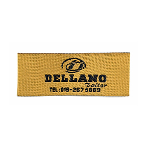 Etiquetas de Estilo Premium de Alta Calidad, Personalizadas, Cosidas, Cortadas con Láser, con Puntas Plegadas, Tejidas, de Damasco, Rectangulares, Personalizables para Bolsas - Product Image 1