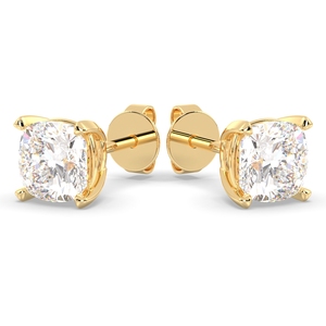 ต่างหูเพชรเลี้ยงในห้องปฏิบัติการ 2.2 กะรัต แบบเกลียวหลังทองคำแท้ 14K จากโรงงาน REYRS ราคาขายส่ง เหมาะสำหรับใส่ทุกวัน เครื่องประดับคุณภาพสูง - Product Image 2