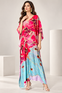 High Quality African Dashiki Printed <b>Silk</b> & Polyester Breathable Long <b>Dress</b> Robe Modest Plus Size <b>Kaftan</b> Style for Adults - Product Image 4