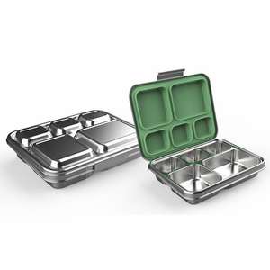 Lonchera Bento de acero inoxidable a prueba de fugas Bold Blossom, con 5 compartimentos, para adultos y niños, lonchera metálica, venta al por mayor en India - Product Image 2