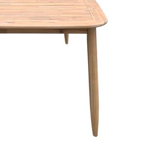 Table de salle à manger d'extérieur rectangulaire en bois massif, moderne, imperméable, écologique, durable, 8 places, montage facile, marque OEM, jardin, patio - Product Image 4