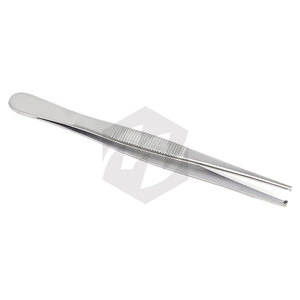 Pinces à tissus chirurgicales droites à dents, 4,5 pouces, en acier inoxydable, pour dissection et préhension médicale - Product Image 1