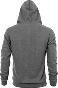 Sweat-shirt à capuche d'hiver athlétique haut de gamme pour hommes, col montant, en molleton de coton - Product Image 2