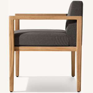 Silla individual en oferta, hecha de madera de teca con reposabrazos y espuma suave y duradera que tiene una larga vida útil. - Product Image 4