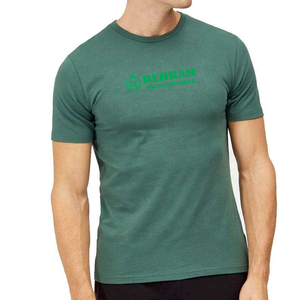 Camiseta de algodón para hombre, corte holgado, con estampado frontal, verde, manga corta, cuello redondo, transpirable, ecológica, de secado rápido, informal, de punto jersey. - Product Image 5