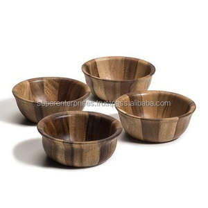Bol de service en bois style ferme, idéal pour les dîners en famille, finition naturelle, accessoire de cuisine - Product Image 2