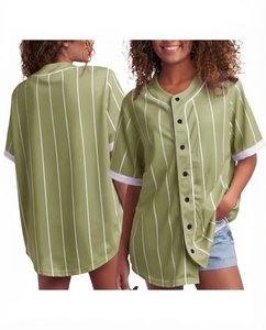 Custom Design Women's <b>Baseball</b> Jersey 100% Polyester Mesh Breathable V-Neck Short Sleeves Button Closure Custom Team Name - Product Image 1