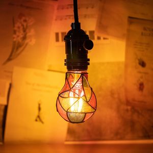 Fun Roma 4W 120V Stained Glass <b>Light</b> Bulb <b>Rainbow</b> Mosaic Decorative Lighting Multi-Colorful Indoor Lighting - Product Image 5