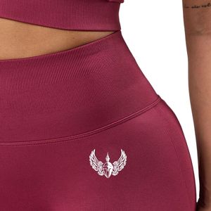 Women's High Rise Seamless Knitted <b>Leggings</b> Pink Training Fitness Yoga Workout Athletic Activewear Quick Dry Breathable - Product Image 4