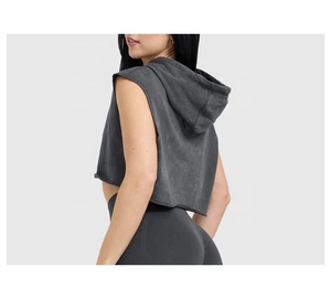 Sudadera corta para mujer, suave, cómoda, ligera, de manga larga, informal, estilo urbano, a la moda - Product Image 3