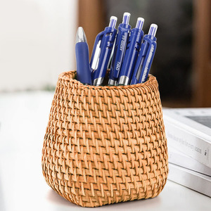 Porte-stylos en rotin naturel à prix compétitif, vente en gros, avec design de logo personnalisé - Product Image 1