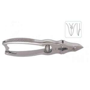 Professional Double-Action Podiatry Toenail Nipper, Double Action Nail Clipper Curved Barrel Spring 15 cm <b>by</b> Life Care Instr. - Product Image 4