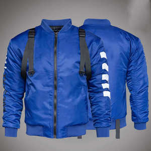 Men Techwear Bomber <b>Jacket</b> Streetwear Cyberpunk Windbreaker Tactical Straps Waterproof Hip Hop Flight <b>Jacket</b> Outerwear Coat - Product Image 1