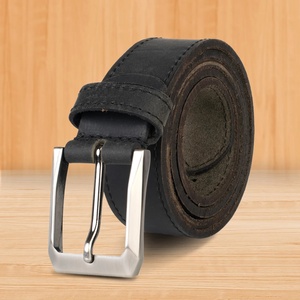 Ceinture en cuir véritable de 1,5 pouce avec logo personnalisé, sangle à cliquet, boucle à verrouillage automatique, produit personnalisable - Product Image 2