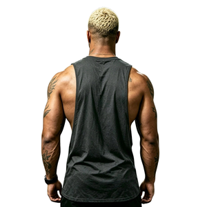 <b>Mens</b> Sleeveless Knitted Gym Tank Tops Athletic Workout <b>Vest</b> Breathable Quick Dry Sports Shirt Muscle Fit <b>Training</b> Front ODM - Product Image 2