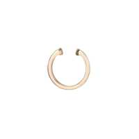 Manchette d'oreille coulissante non percée en or massif 14K 18K avec diamant de laboratoire taille baguette serti en canal, vente en gros fabricant